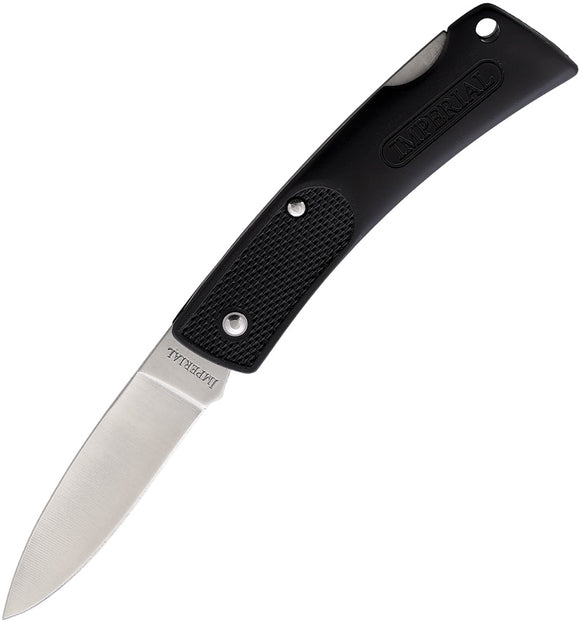 Schrade  Imperial Pocket KnifeBlack Folding Stainless Clip Point Blade SP2B