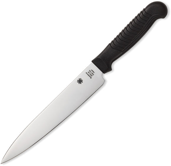 Spyderco Utility Black Standard Handle Stainless Fixed Drop Blade Knife K04PBK