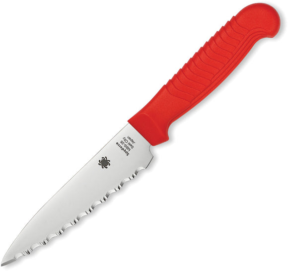 Spyderco Paring Fixed High Carbon Stainless Blade Spyderedge Red Knife K05SRD