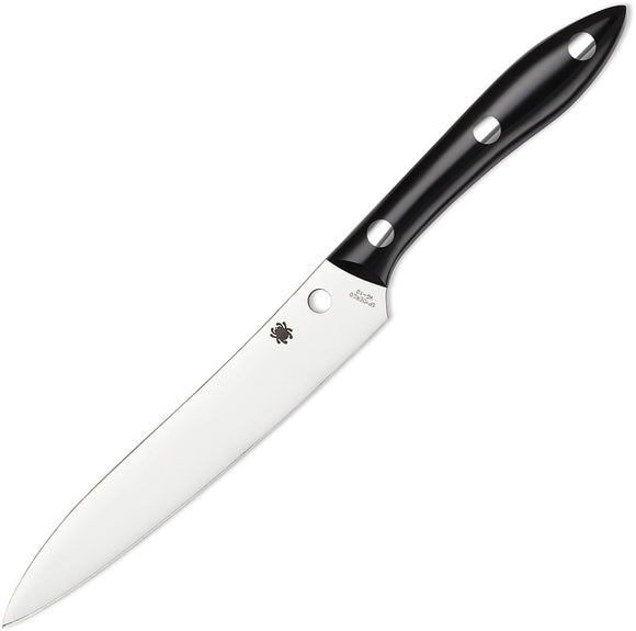 Spyderco Cooks Fixed VG-10 High Carbon Stainless Blade Black Handle Knife K11P