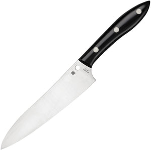 Spyderco 12.5" Chefs Large VG-10 Fixed Stainless Blade Black Handle Knife K12P