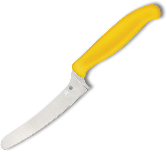 Spyderco Z-Cut Yellow Kitchen Blunt Tip CTS-BD1N Fixed Blade Knife K13PYL