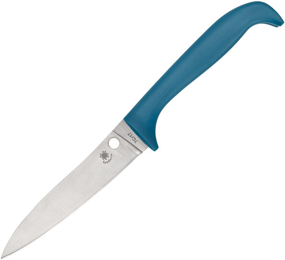 Spyderco Counter Puppy Blue Plain Kitchen Knife 20pbl