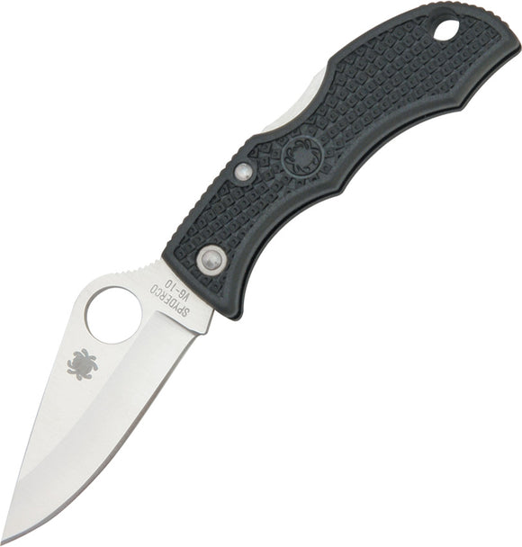 Spyderco Ladybug 3 Lockback Stainless Folding Blade Black Handle Knife LBKP3