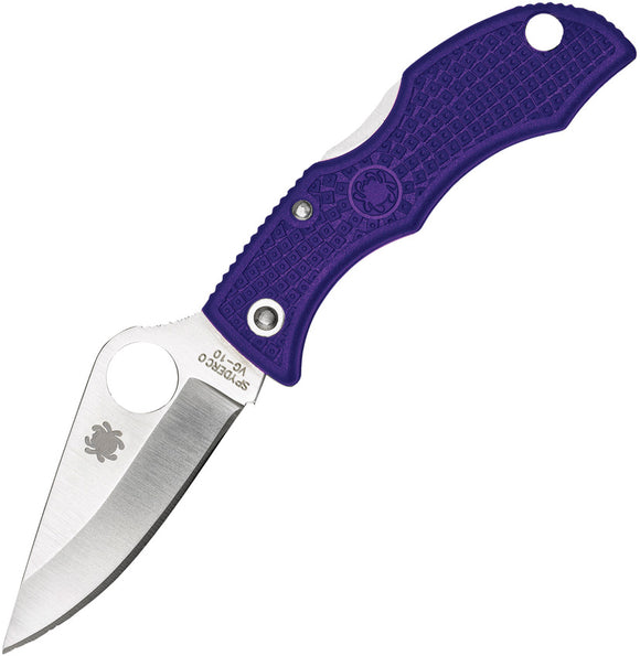 Spyderco Ladybug 3 Lockback Stainless Folding Blade Purple Handle Knife LPRP3