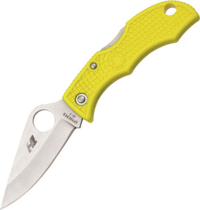 Spyderco Ladybug 3 Lockback Salt Folding Blade Yellow Handle Knife LYLP3