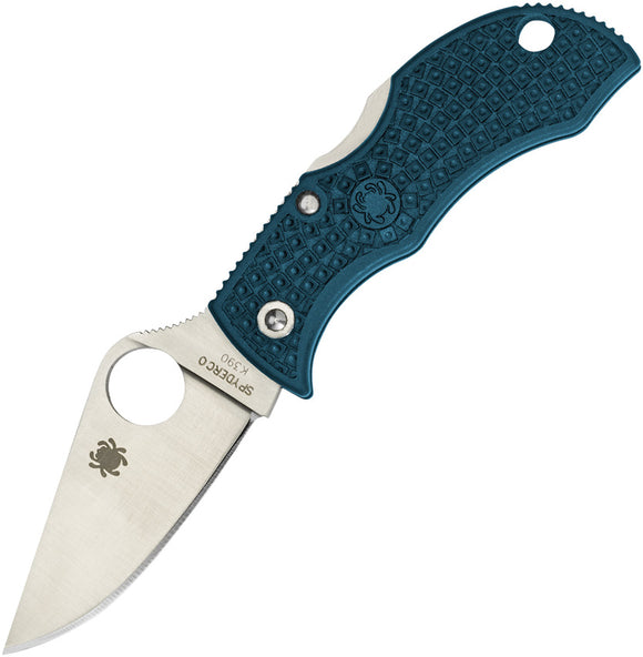 Spyderco Manbug Lightweight Blue Lockback Folding Knife fpk390