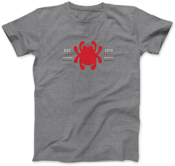 Spyderco Red Bug Logo Medium Gray Short Sleeve T-Shirt TSBM