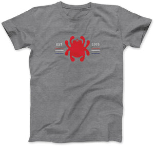 Spyderco Red Bug Logo Small Gray Short Sleeve T-Shirt TSBS