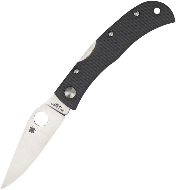 Spyderco Baby Jess Horn Stainless Folding Blade Gray G10 Handle Knife X08GGYP