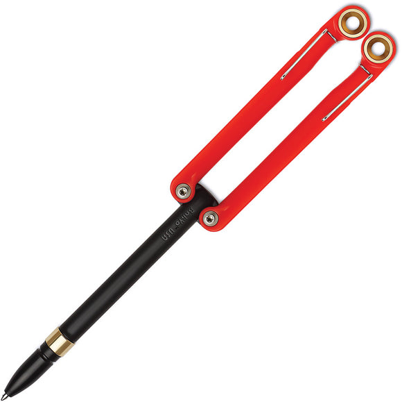 Spyderco Baliyo Red & Black Folding Arms Tricks Fisher Space Refill Pen YUS110