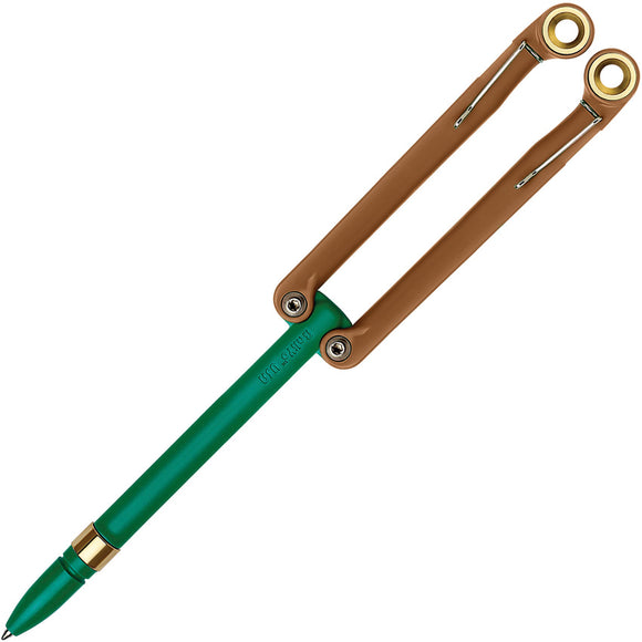 Spyderco Baliyo Green & Brown Tricks Folding Arms Fisher Space Refill Pen YUS113