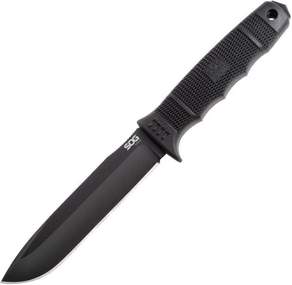 SOG Knives Force Fixed Blade Black Rubberized Handle Knife
