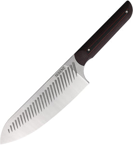 Serene Kitchen Co. Chef's Black & Red G10 MagnaCut Cleaver Fixed Blade Knife 001