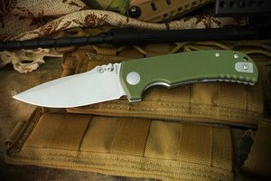 Spartan Blades Astor Green G10 Drop Point CTS-XHP Folding Knife bl8gr