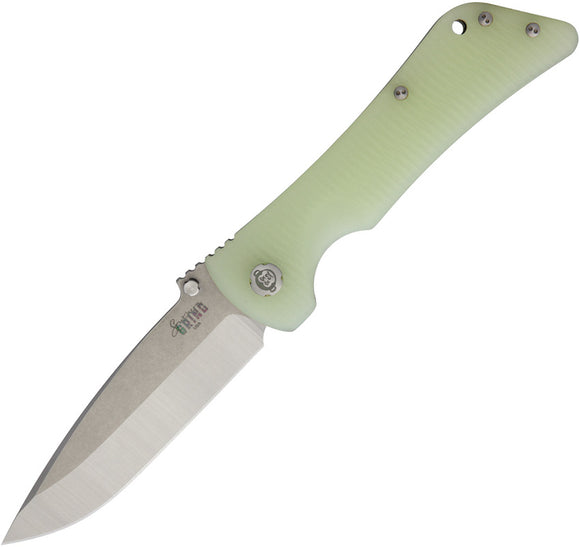 Southern Grind Bad Monkey Jade Green Folding Drop Point Satin Pocket Knife 20281