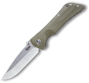 Southern Grind Bad Monkey Linerlock OD Green Folding Drop Point Knife 20366