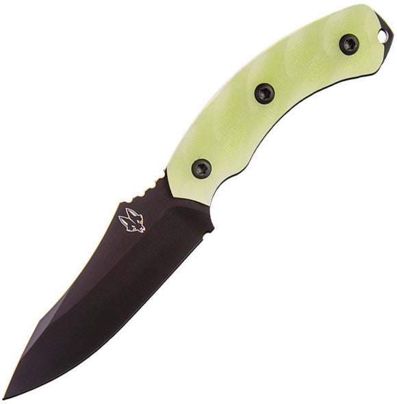 Southern Grind Jade Green Jackal Black Fixed Blade Knife w/ Kydex Sheath 20557