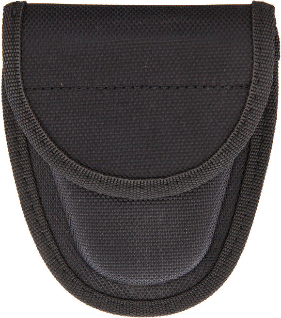 Carry All Handcuff Pouch Black Nylon W/ Belt Look Standard Size Cuffs 1152