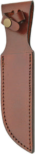 Brown Leather Belt Sheath For Straight Fixed Knife Up To 6" Blade 1162