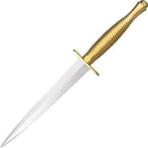J. Adams Sheffield England 12" Gold Plated Commando Dagger Knife 008