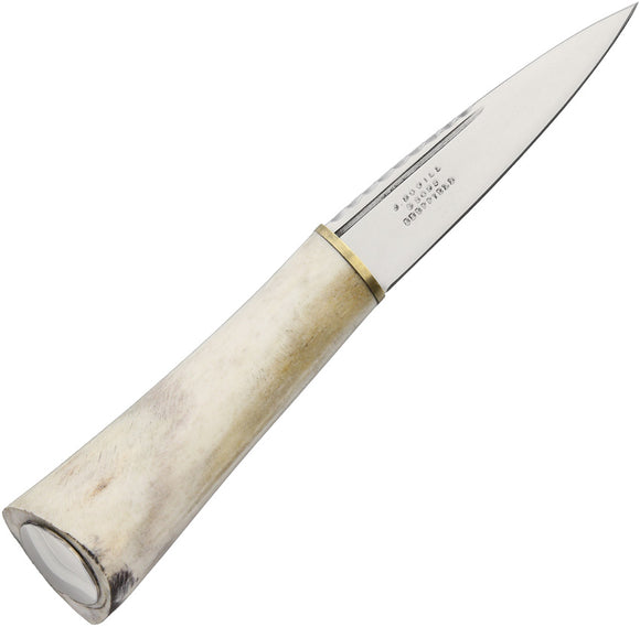 J. Adams Sheffield England Sgian Dhu Scottish Stag Bone Fixed Blade Knife 018