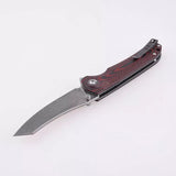 Shieldon Tortank Linerlock Red/Black G10/CF Folding Damascus Pocket Knife 7091D1