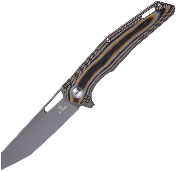 Shieldon Boa Linerlock Black/Brown G10 Folding D2 Steel Pocket Knife 9043G