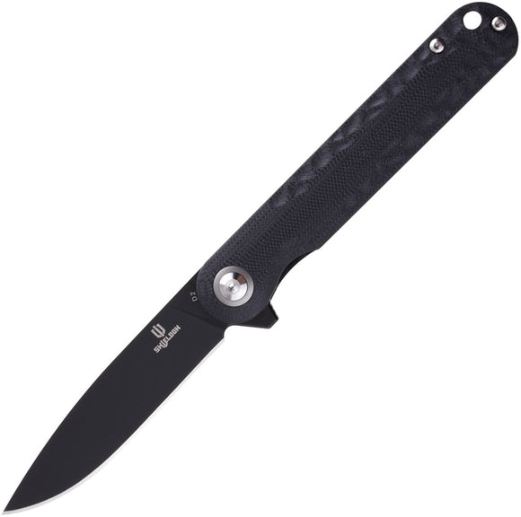 Shieldon Empoleon Linerlock Black G10 Folding D2 Steel Pocket Knife 9049G1B