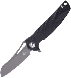 Shieldon Bazoucan Linerlock Black G10 Folding D2 Steel Sheepsfoot Knife 9050G