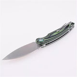 Shieldon Bulbasaur Linerlock Green/Black G10 Folding Sandvik 14C28N Knife 9061GN