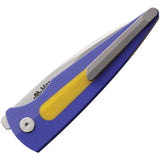 Shieldon Colibri Linerlock Blue & Yellow G10 Folding 154CM Pocket Knife MT01A