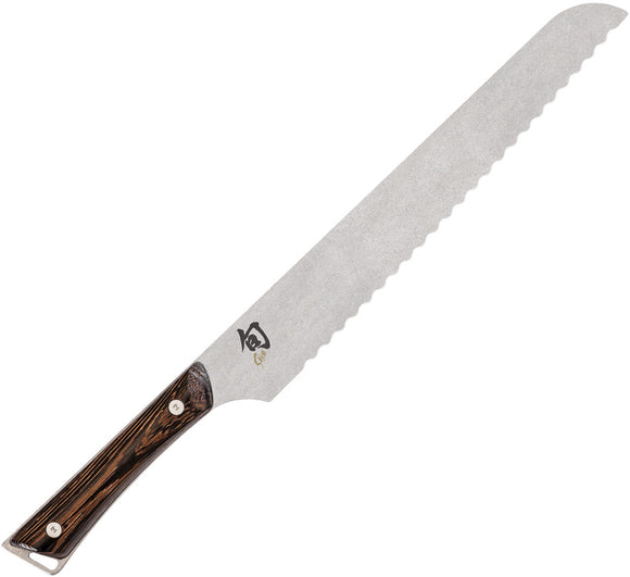 Shun Kanso Bread Brown Wenge Wood AUS-10A Kitchen Knife SWT0705