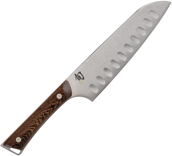 Shun Kanso Santoku Brown Wenge Wood AUS-10A Kitchen Knife SWT0718