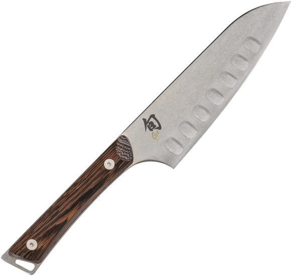 Shun Kanso Santoku Brown Wenge Wood AUS-10A Kitchen Knife SWT0727