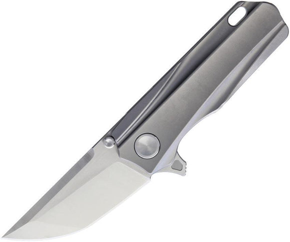 Stedemon Shy Mini Framlock Gray Sandblast Titanium Folding Pocket Knife