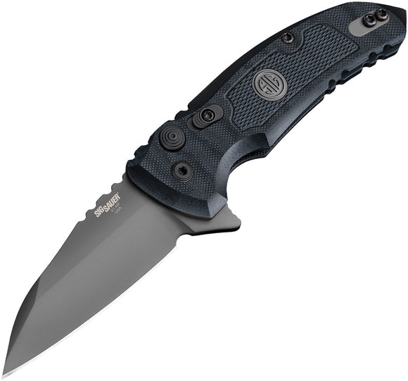 SIG Sauer X-1 Microflip Black Button Lock Folding Pocket Knife 16162