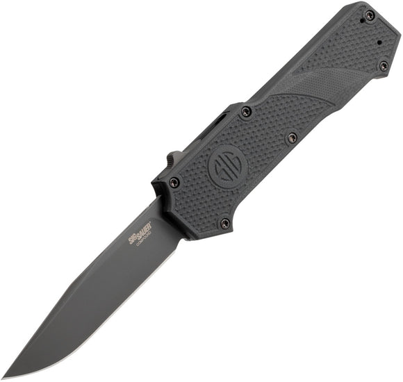 Sig Compound Tactical Automatic Knife OTF Black G10 CPM-S30V Clip Pt Blade 36032