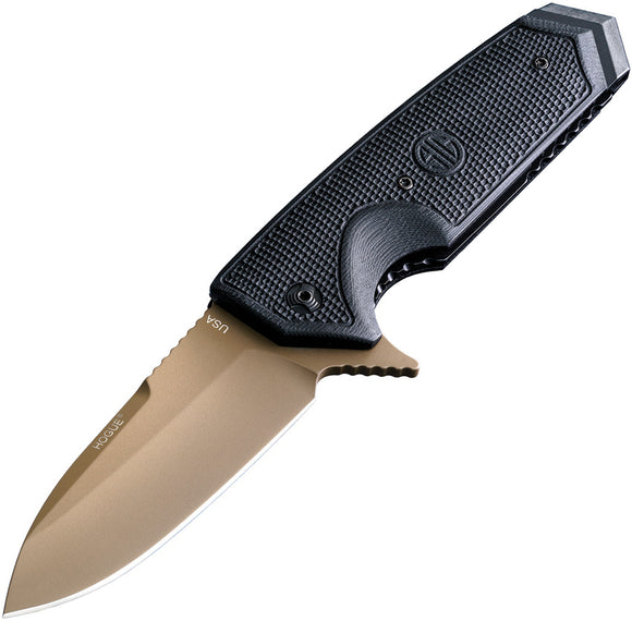 Sig EX-02 Linerlock Black and Dark Earth Folding Knife 36219