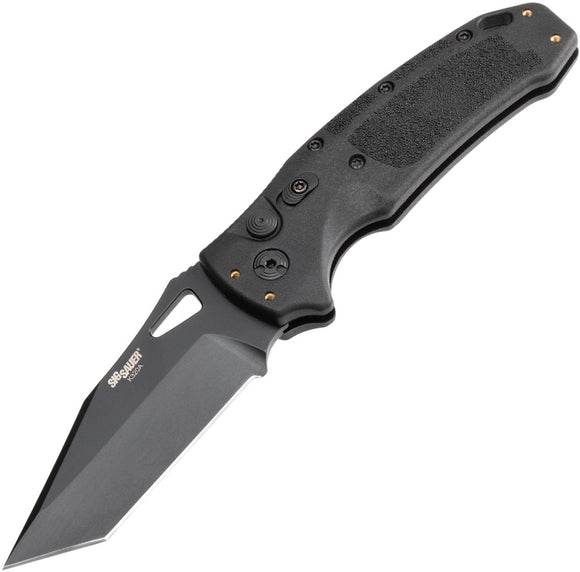 Sig Automatic K320A Nitron Knife Button Lock Black CPM-S30V Stainless Tanto Blade 36320