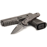 Sig Automatic K320A Knife Button Lock Gray CPM-S30V Stainless Drop Point Blade 36332