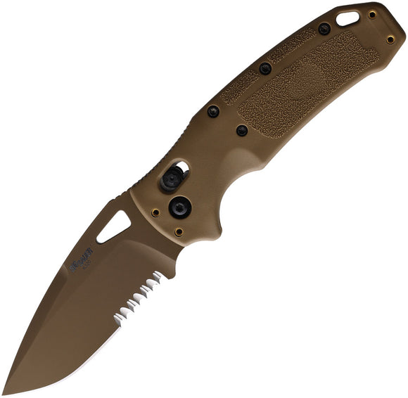 Sig K320 Coyote Tan Able Lock CPM S30V Drop Point Folding Knife 36373