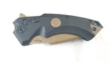 Sig X5 Black Aluminum Emperor Button Lock Folding Knife Stainless Blade 36570