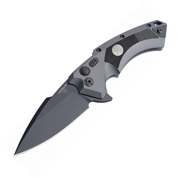 Sig X5 Button Lock Spear Point Black & Grey Folding Knife 36572