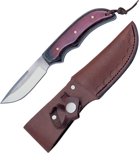 Sawmill 7.25" Buzz Saw Multi color Wood Skinner Steel File Fixed Blade Knife + Leather Sheath sm4