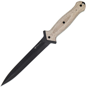 Steel Will Fervor 1201 Brown Micarta 11.5" Dagger Fixed Blade 1201
