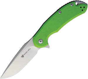 Steel Will Cutjack Linerlock Green Folding Knife c222gr
