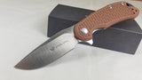 Steel Will Cutjack C22M-1TN Linerlock Tan Handle Folding Blade Knife C22M1TN