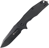 Steel Will Warbot Pocket Knife Linerlock Black G10 Folding D2 Steel Blade F1003