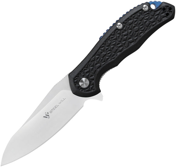 Steel Will Modus F25-11 Linerlock Black Handle Folding Drop Pt Blade Knife F2511